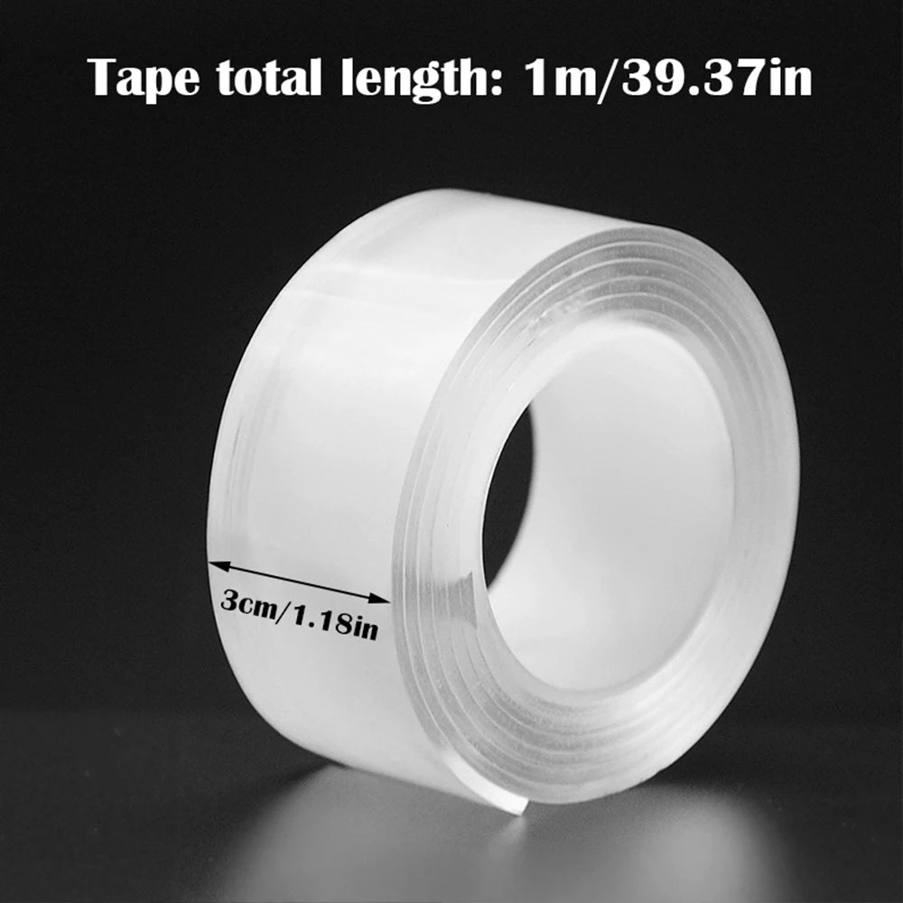 1pc Strong Double-sided Tape, Can Be Cleaned And Reused. Transparent Double-sided Tape Use for Kitchen, Bathroom, Office