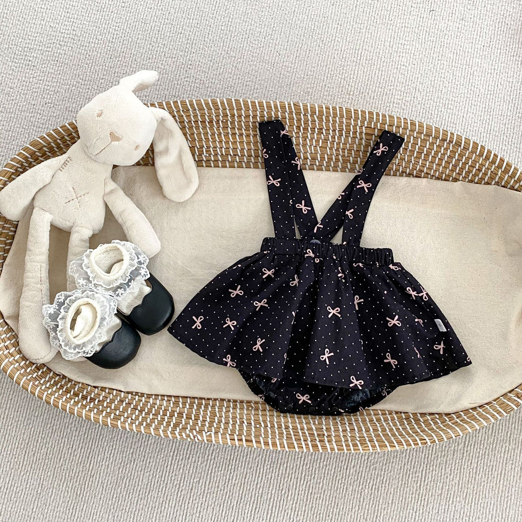 Arrival Spring Girls Long Sleeves Butterfly-Bows Embroidered Collar Top Shirt and Overalls Skirt Set Clothing Set